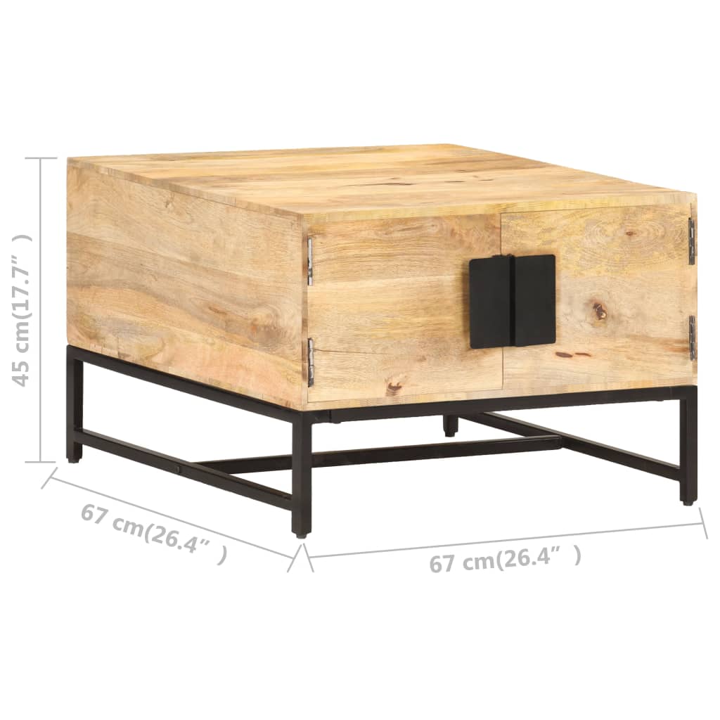 vidaXL Konferenční stolek 67 x 67 x 45 cm masivní mangovníkové dřevo