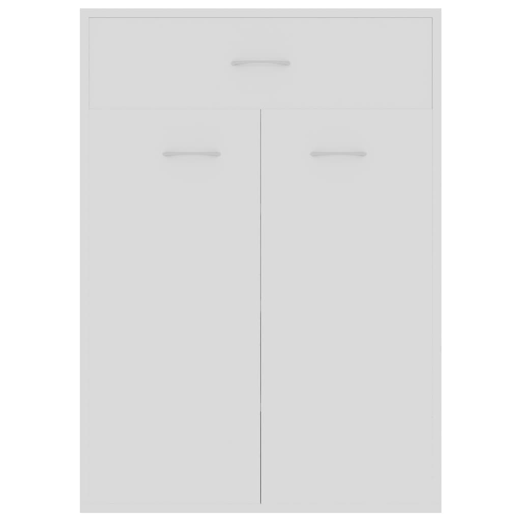 vidaXL Botník bílý 60 x 35 x 84 cm dřevotříska