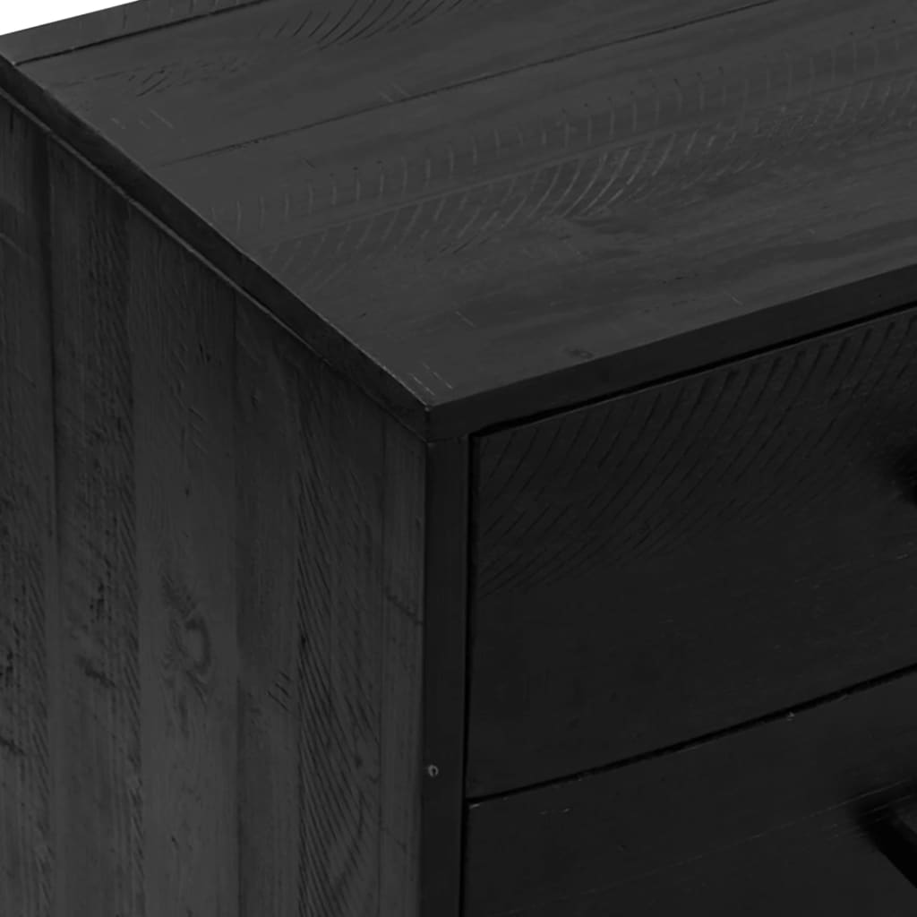 vidaXL Příborník černý 110 x 35 x 70 cm masivní borové dřevo