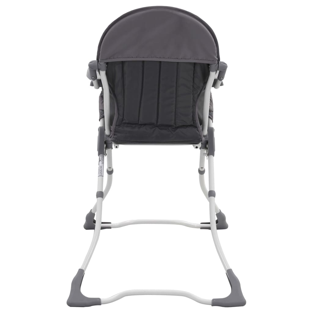 vidaXL Dětská jídelní židlička šedo-bílá