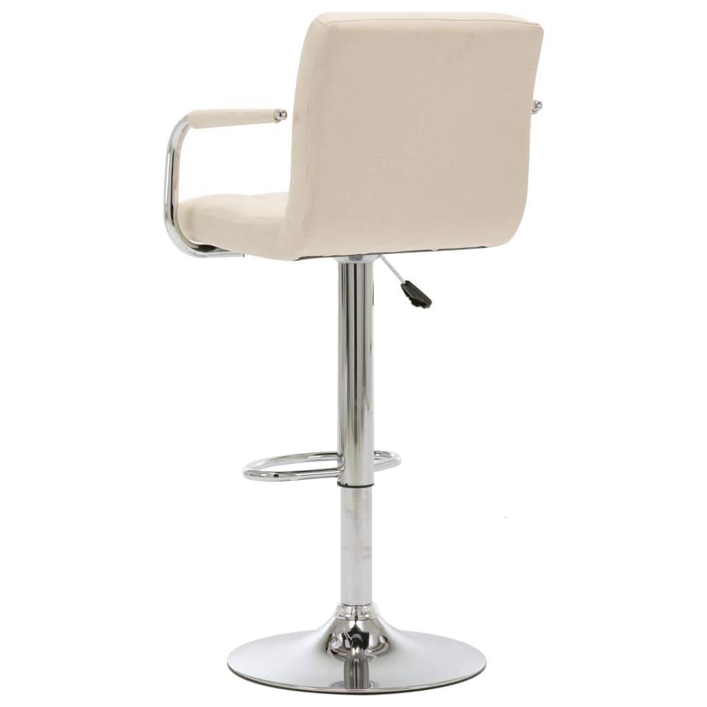 vidaXL Barové židle 2 ks krémové textil