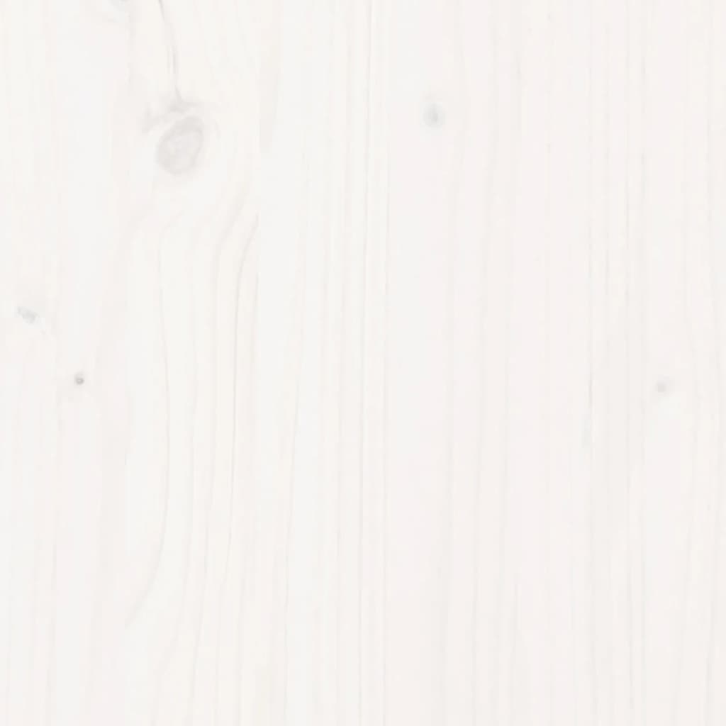 vidaXL Zahradní lehátko bílé 205 x 110 x 31,5 cm masivní borové dřevo