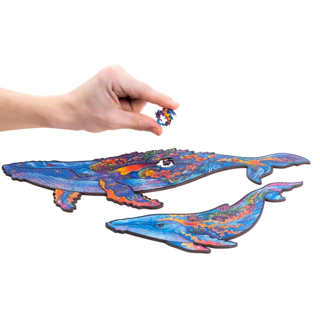 UNIDRAGON 172dílné dřevěné puzzle Milky Whales střední 33 x 20 cm