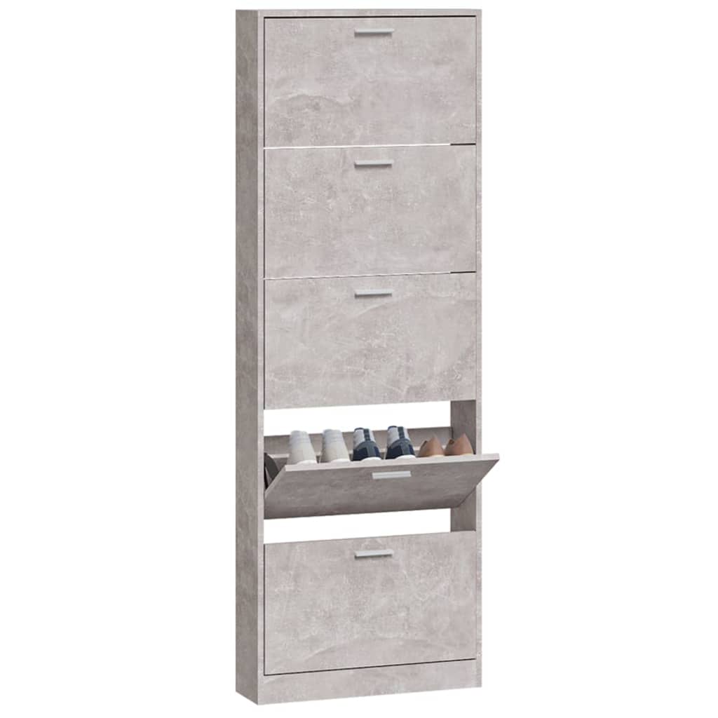 vidaXL Botník betonově šedý 59 x 17 x 169 cm kompozitní dřevo