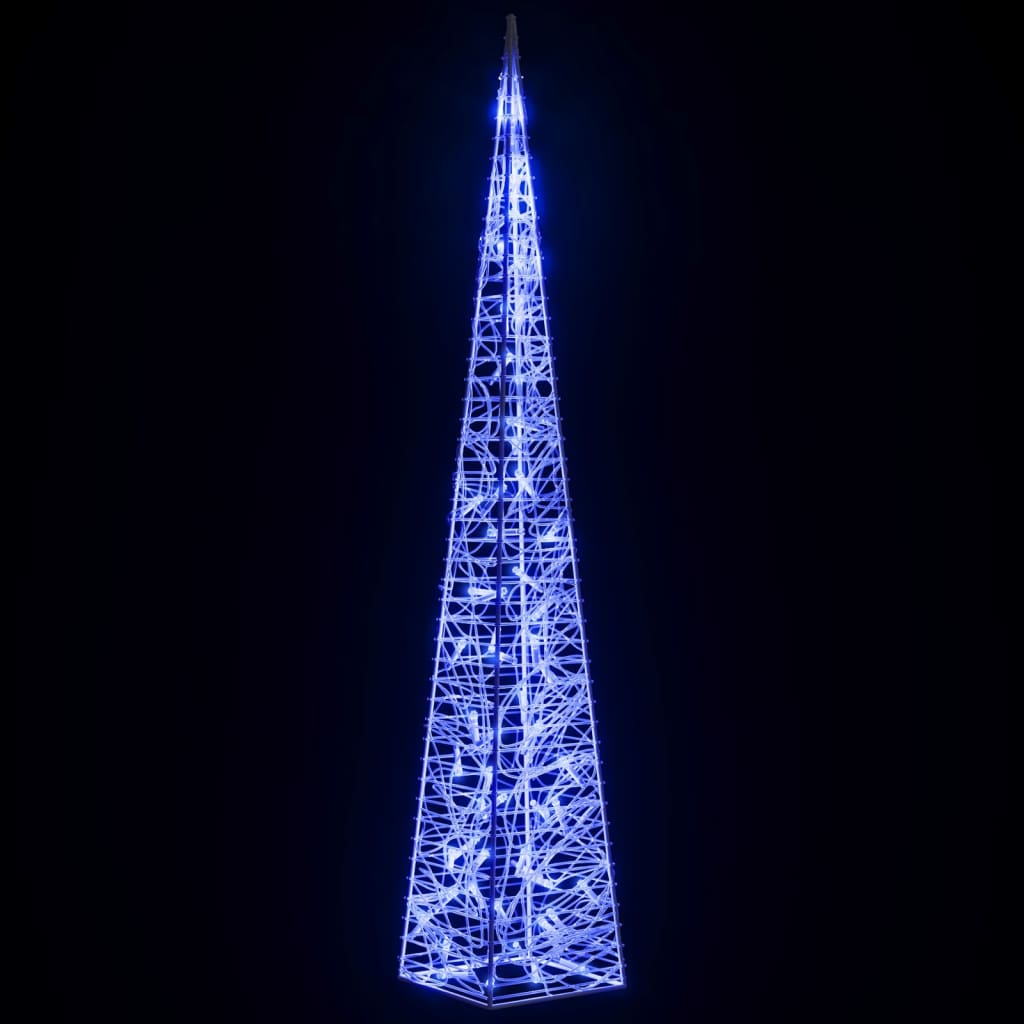 vidaXL Akrylový dekorativní světelný LED kužel modrý 120 cm
