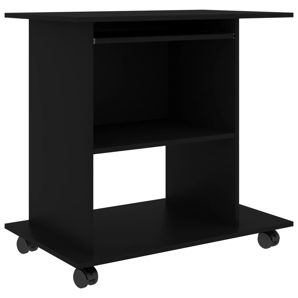 vidaXL Počítačový stůl černý 80 x 50 x 75 cm dřevotříska