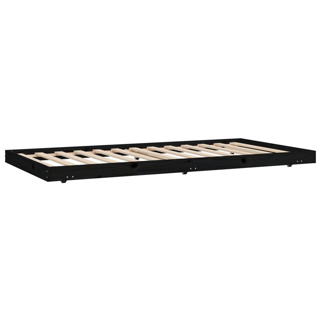 vidaXL Rám postele černá 80 x 200 cm masivní borové dřevo