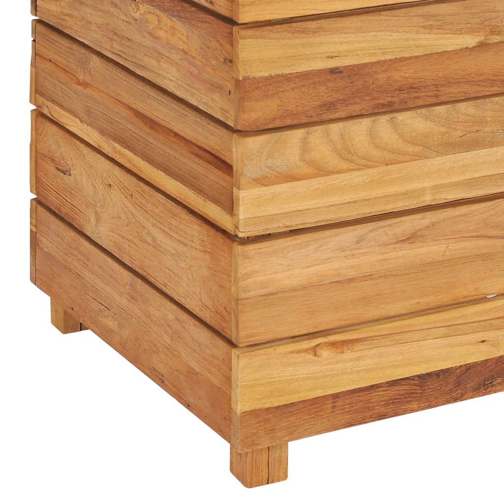 vidaXL Vyvýšený záhon 100 x 40 x 55 cm masivní teakové dřevo a ocel