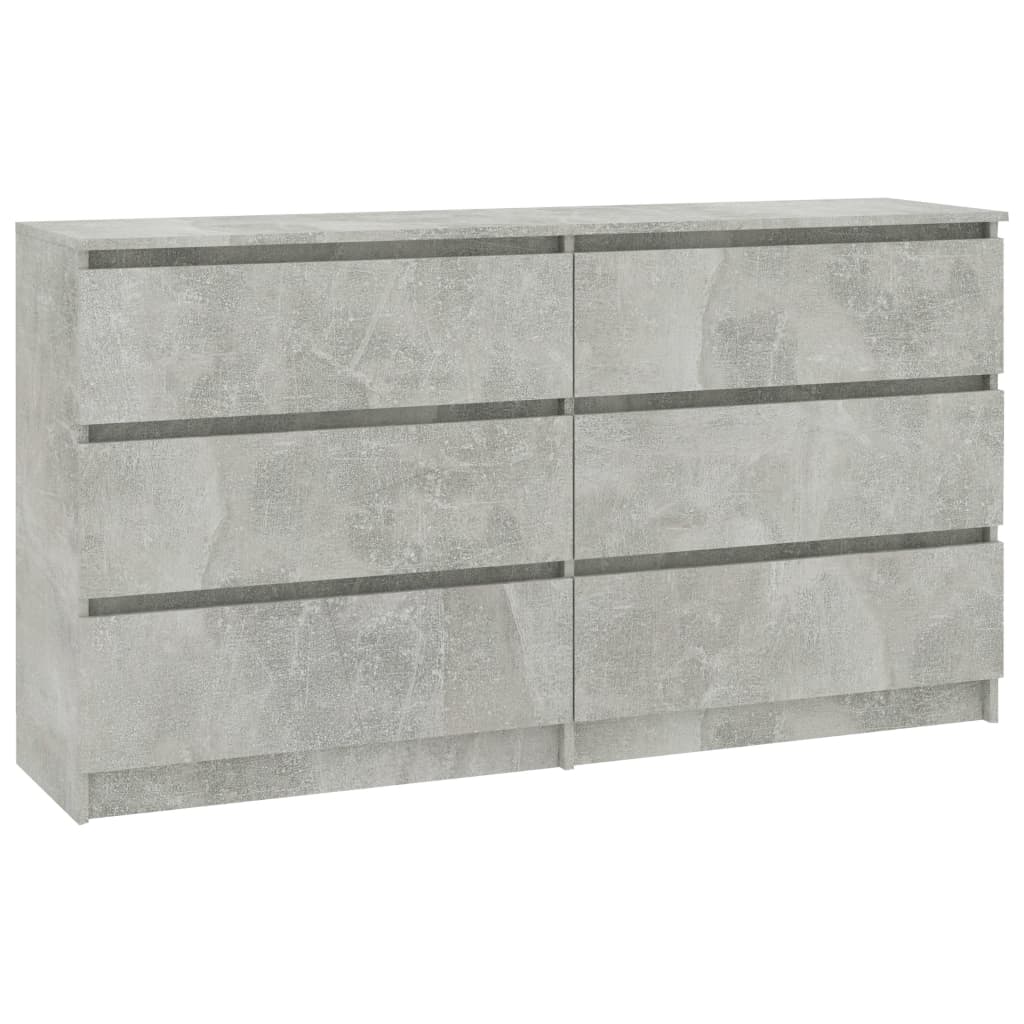 vidaXL Příborník betonově šedý 140 x 35 x 76 cm dřevotříska