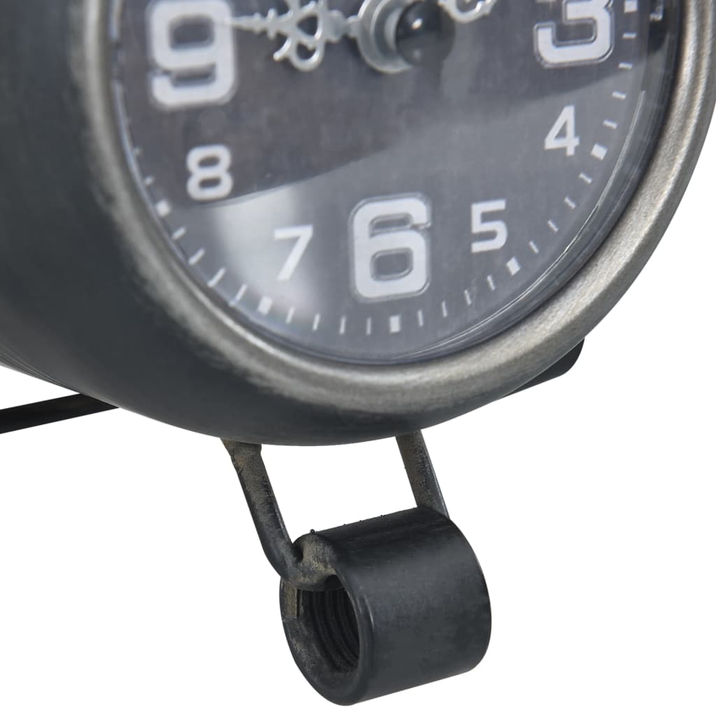 vidaXL Letecké hodiny šedé 41 x 8 x 17 cm kov