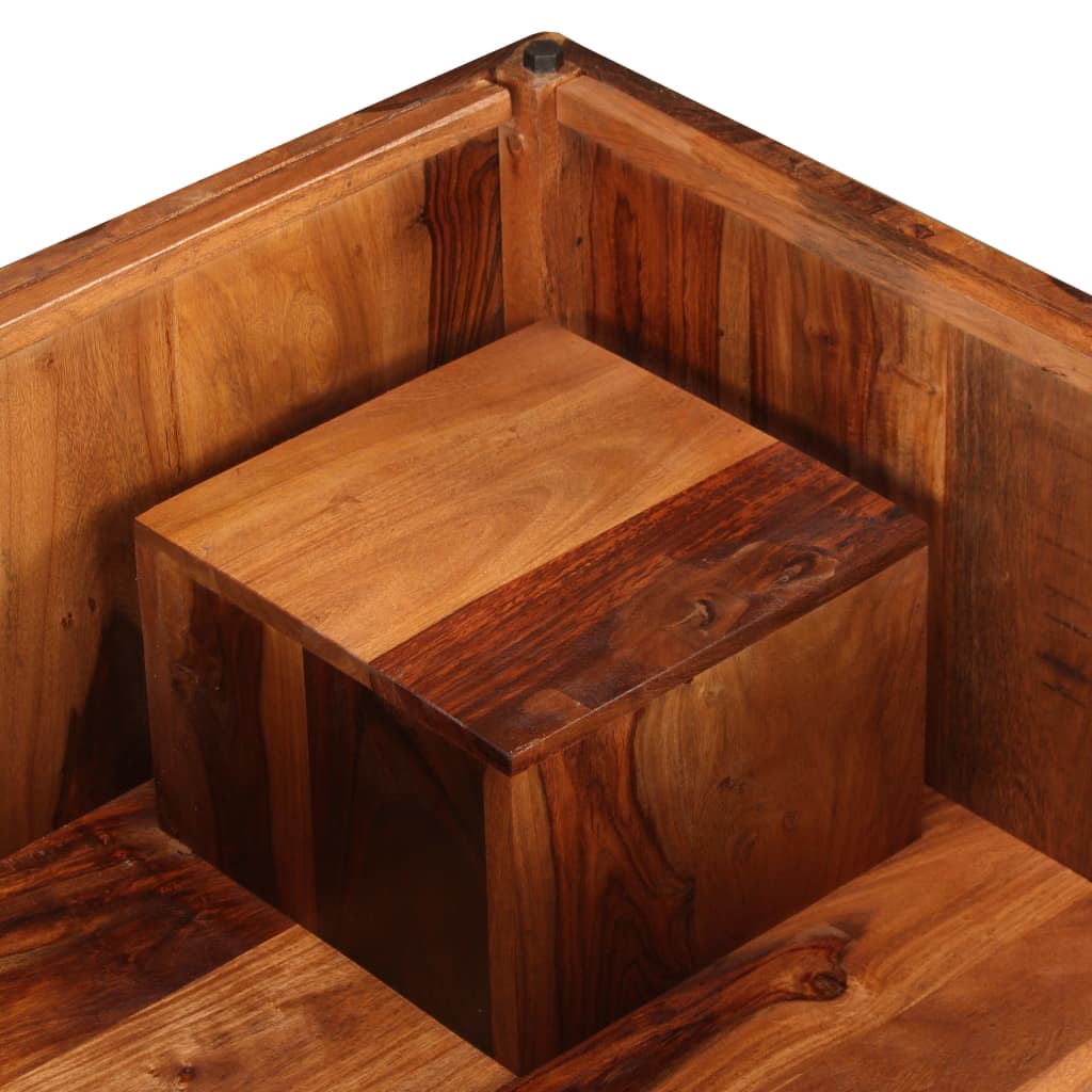 vidaXL Konferenční stolek z masivního sheeshamu 70 x 70 x 30 cm