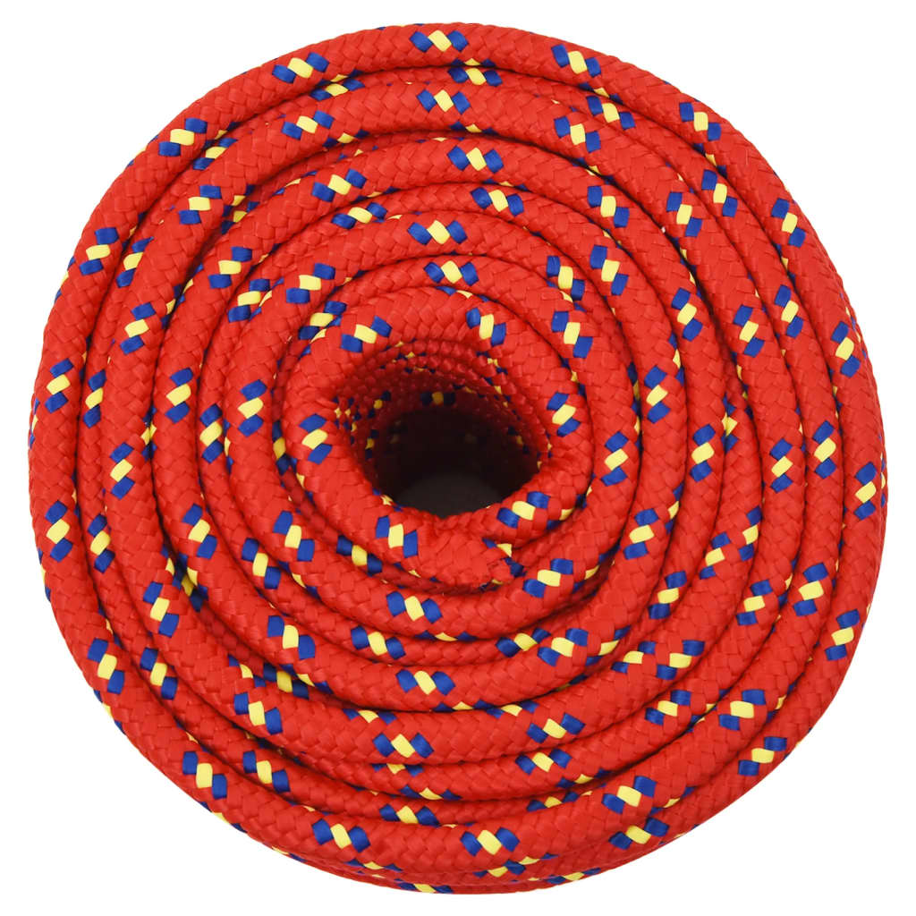 vidaXL Lodní lano červené 14 mm 25 m polypropylen