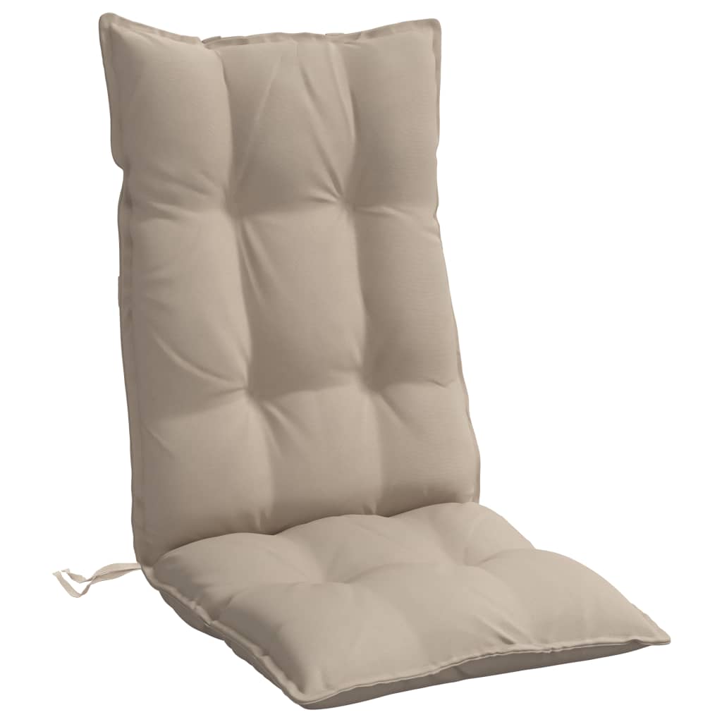 vidaXL Podušky na židli s vysokým opěradlem 4 ks taupe látka oxford