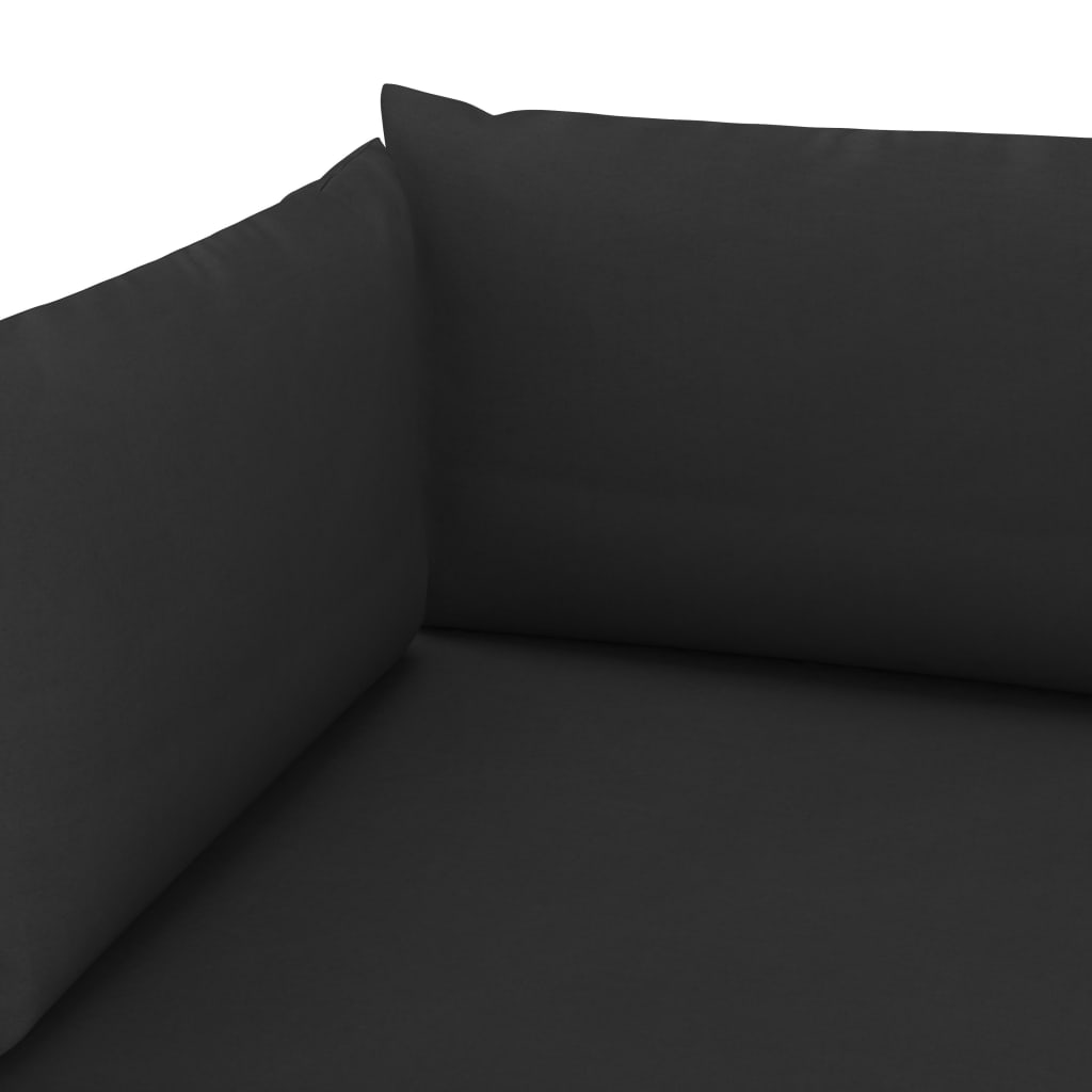 vidaXL Podušky na pohovku z palet 3 ks černé textil