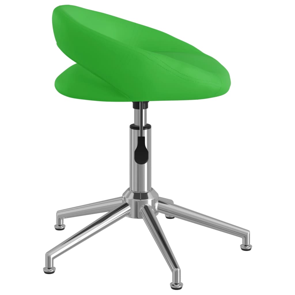 vidaXL Otočné jídelní židle 4 ks zelené umělá kůže