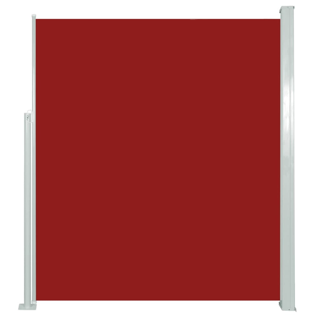 vidaXL Zatahovací boční markýza / zástěna 160 x 500 cm červená