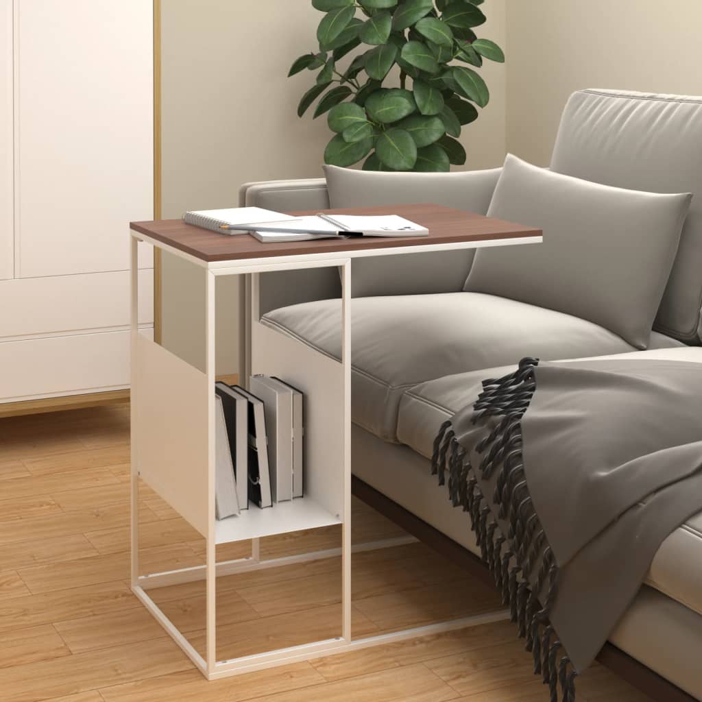 vidaXL Odkládací stolek bílý 55 x 36 x 59,5 cm kompozitní dřevo