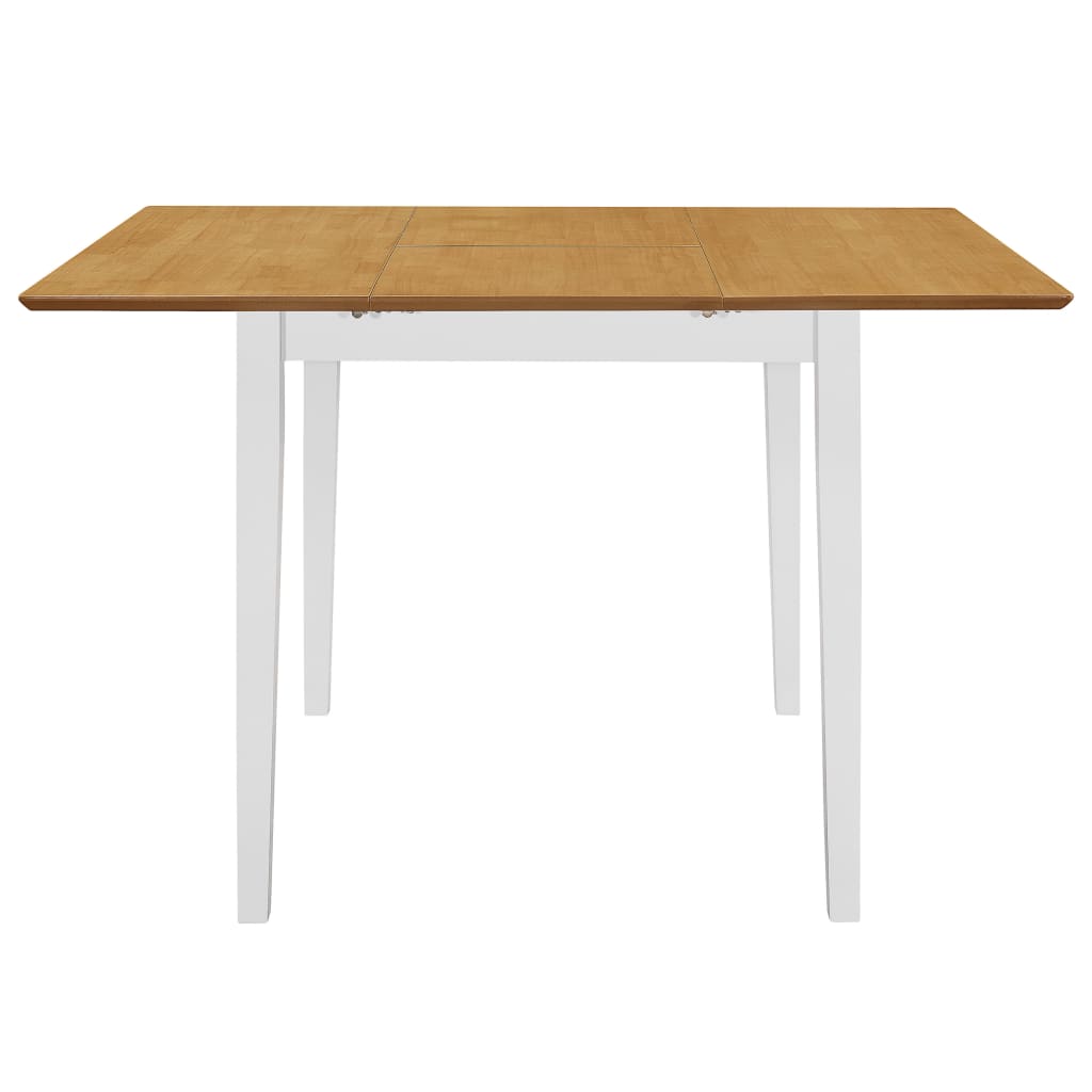 Rozkládací jídelní stůl bílý (80–120) x 80 x 74 cm MDF