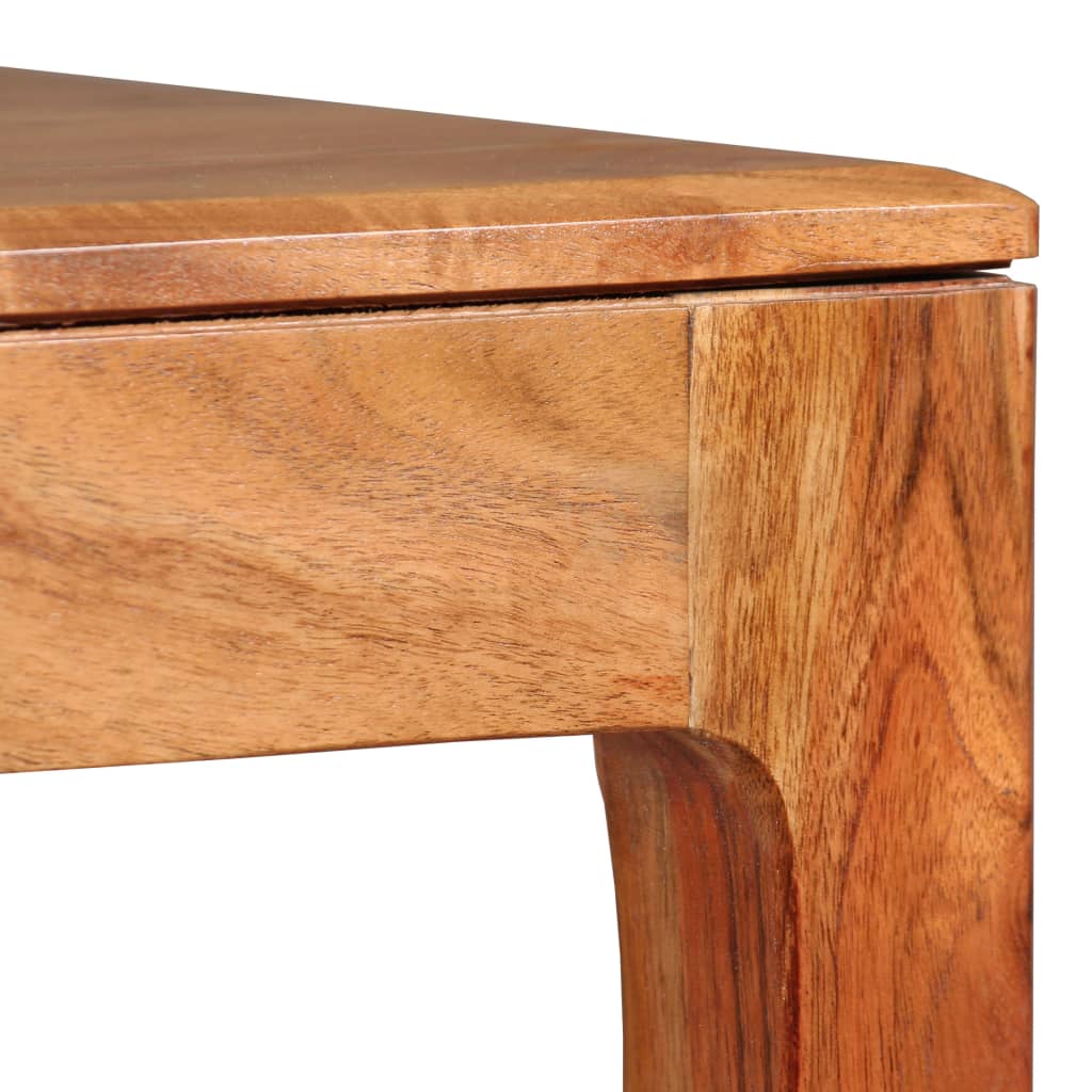 vidaXL Jídelní stůl z masivního dřeva 118 x 60 x 76 cm