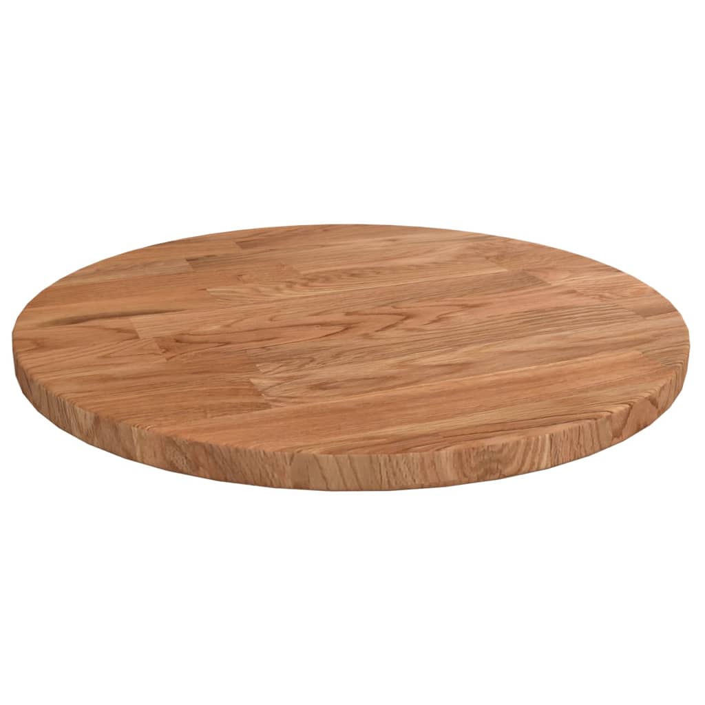 vidaXL Kulatá stolní deska světle hnědá Ø30x1,5cm ošetřený masivní dub