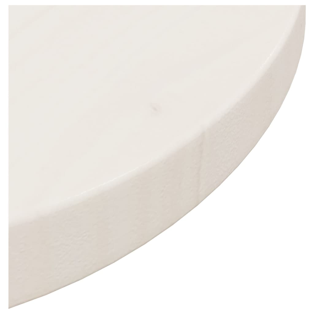 vidaXL Stolní deska bílá Ø 30 x 2,5 cm masivní borové dřevo