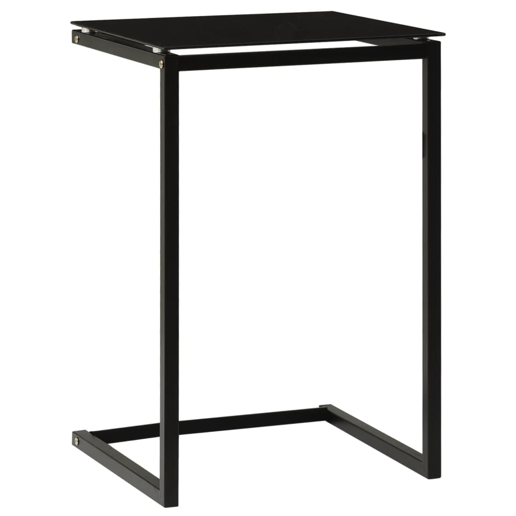 vidaXL Odkládací stolek černý 40 x 40 x 60 cm tvrzené sklo
