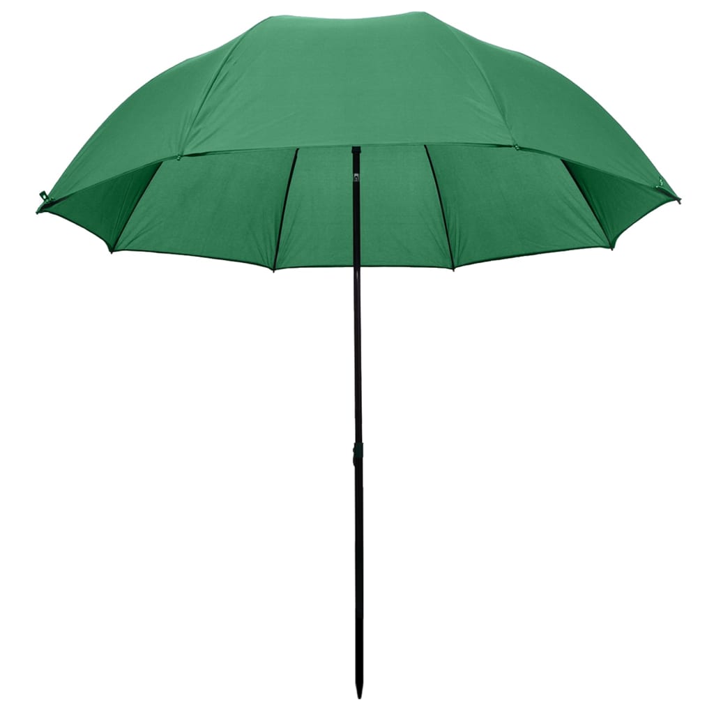 vidaXL Rybářský deštník zelený 240 x 210 cm