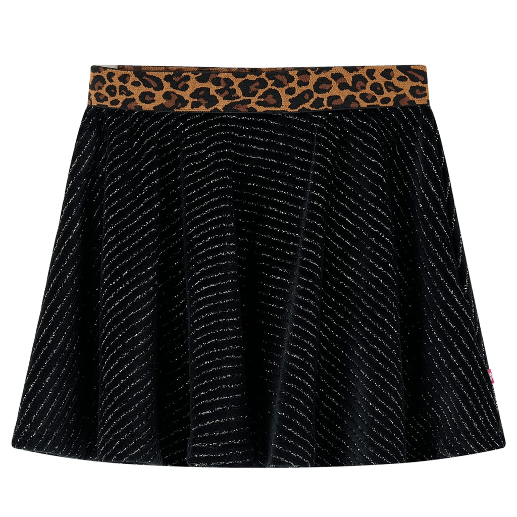 Dětská sukně s leopardím pasem černá 92
