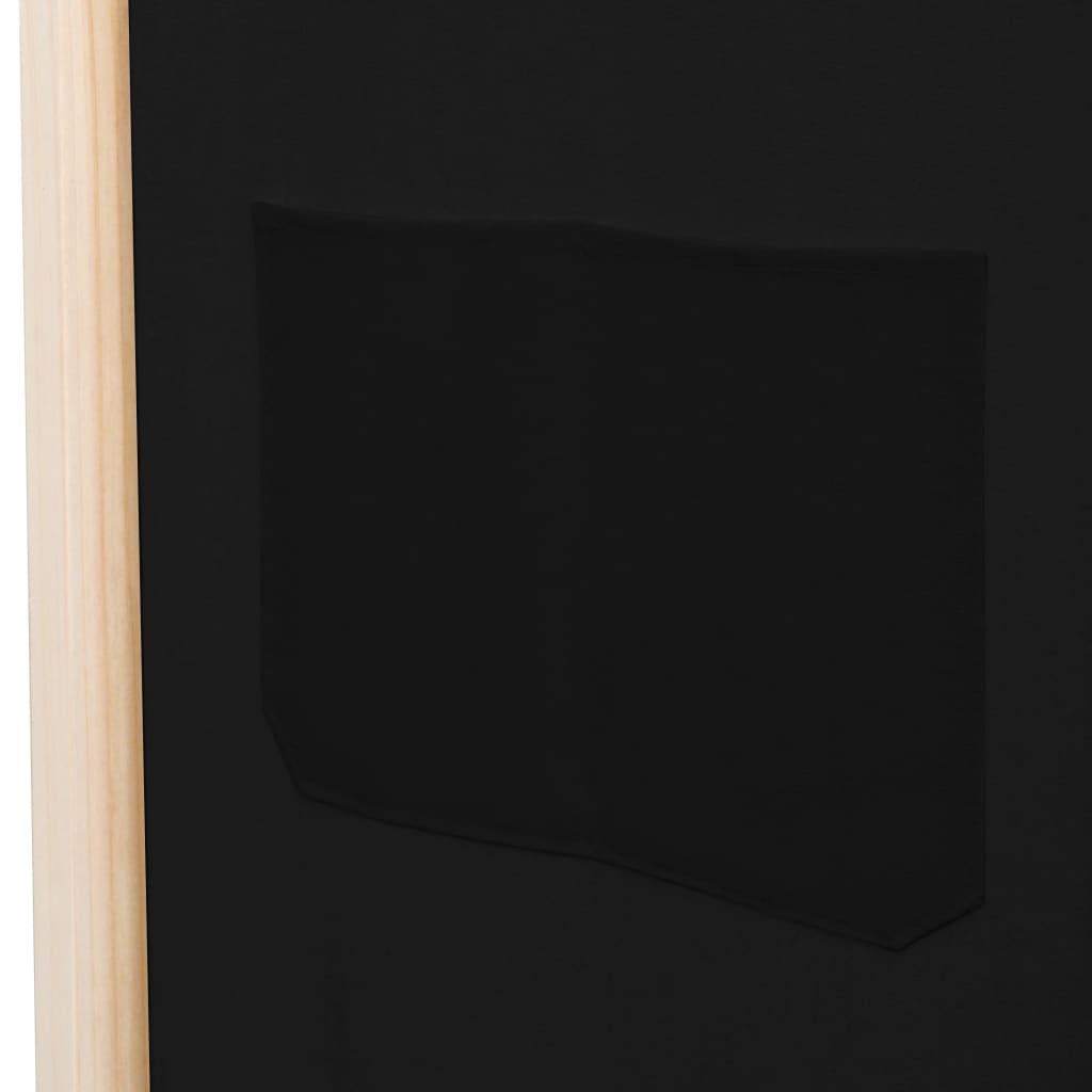 vidaXL 3dílný paraván černý 120 x 170 x 4 cm textil