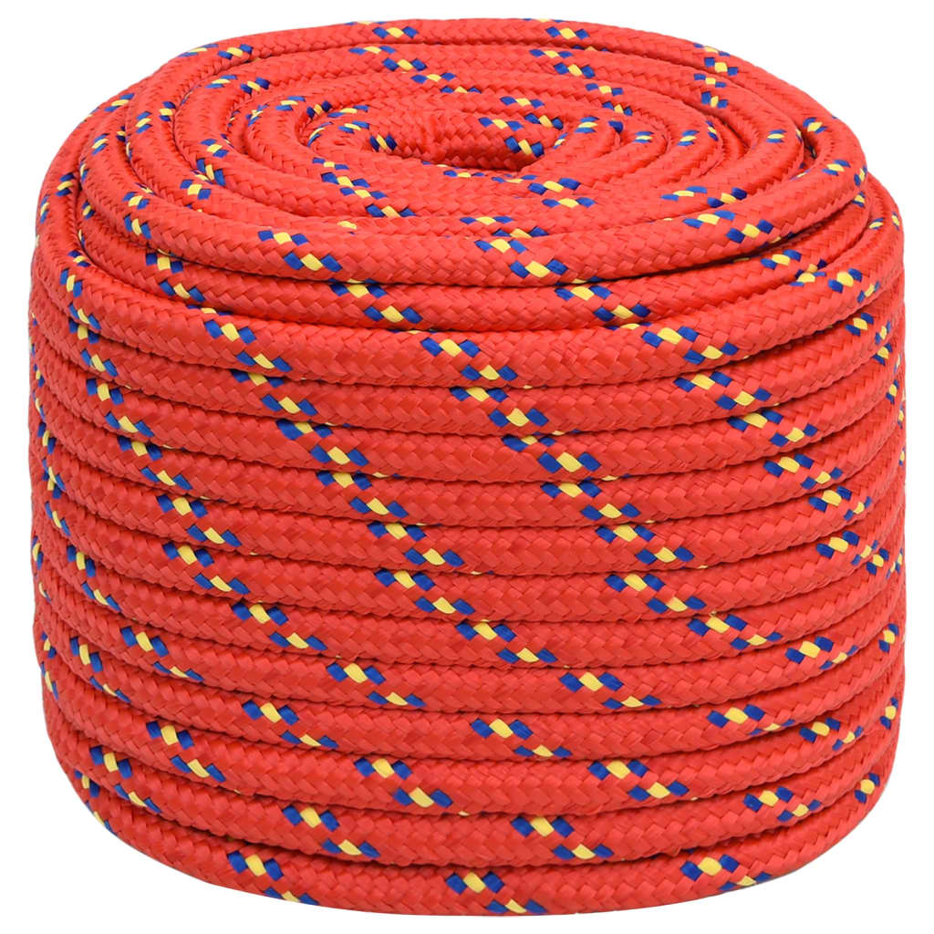 vidaXL Lodní lano červené 16 mm 100 m polypropylen