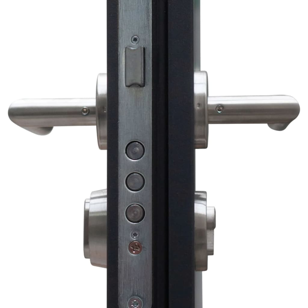 vidaXL Vchodové dveře antracitové 110 x 207,5 cm hliník