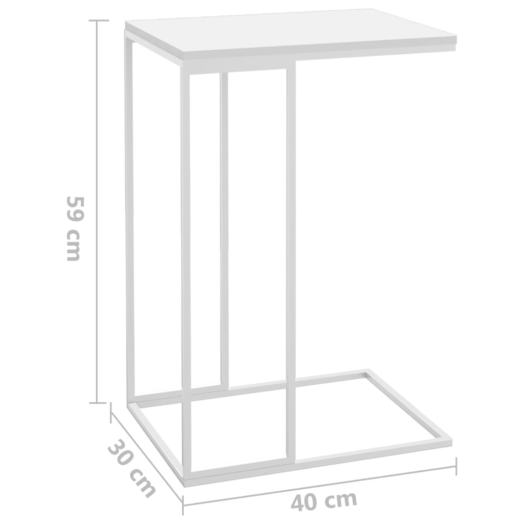 vidaXL Odkládací stolek bílý 40 x 30 x 59 cm kompozitní dřevo