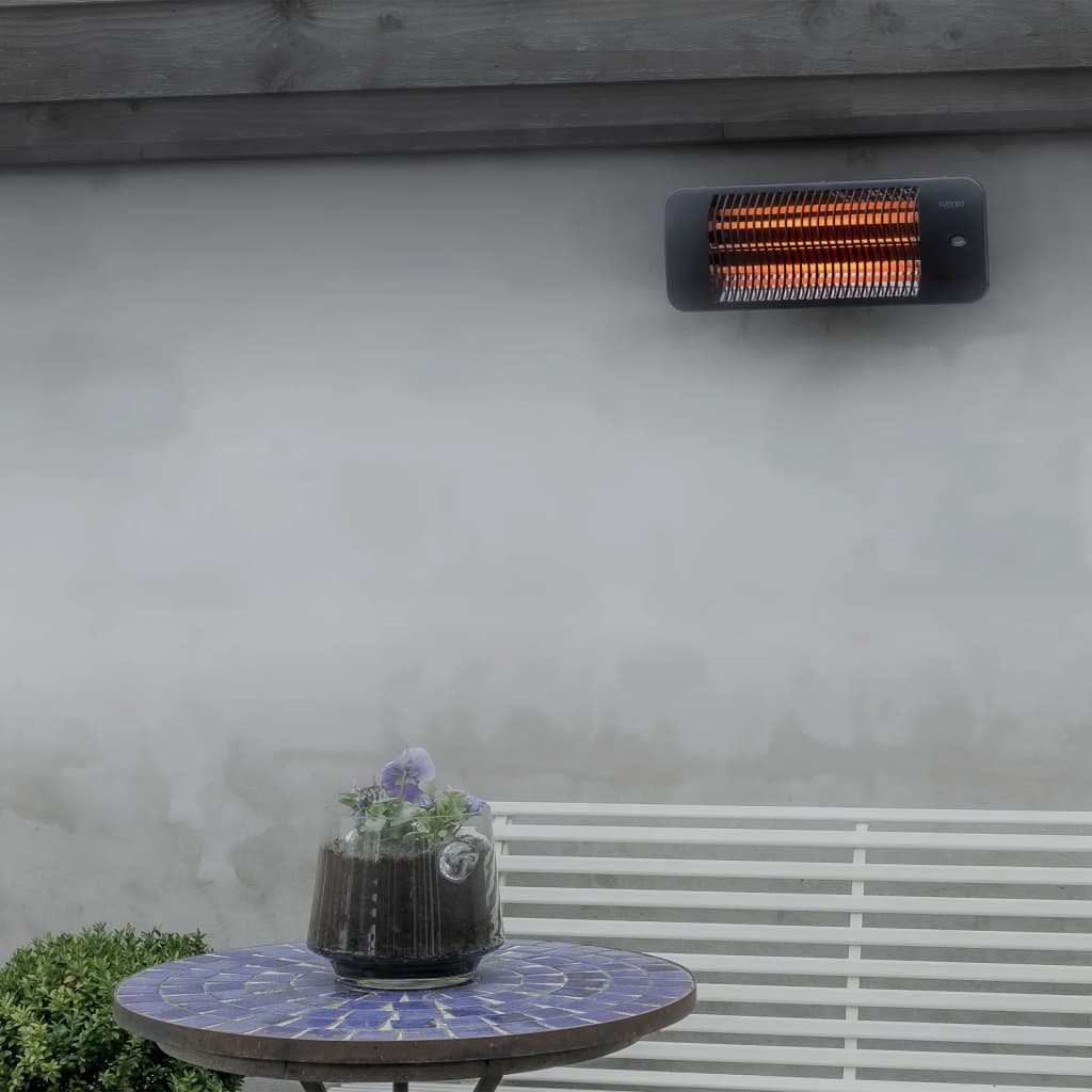 Sunred Nástěnný terasový ohřívač Lugo 2 000 W křemíkový šedý