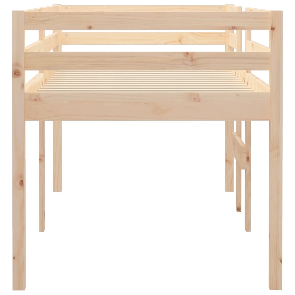 vidaXL Patrová postel bílá 90 x 190 cm masivní borové dřevo