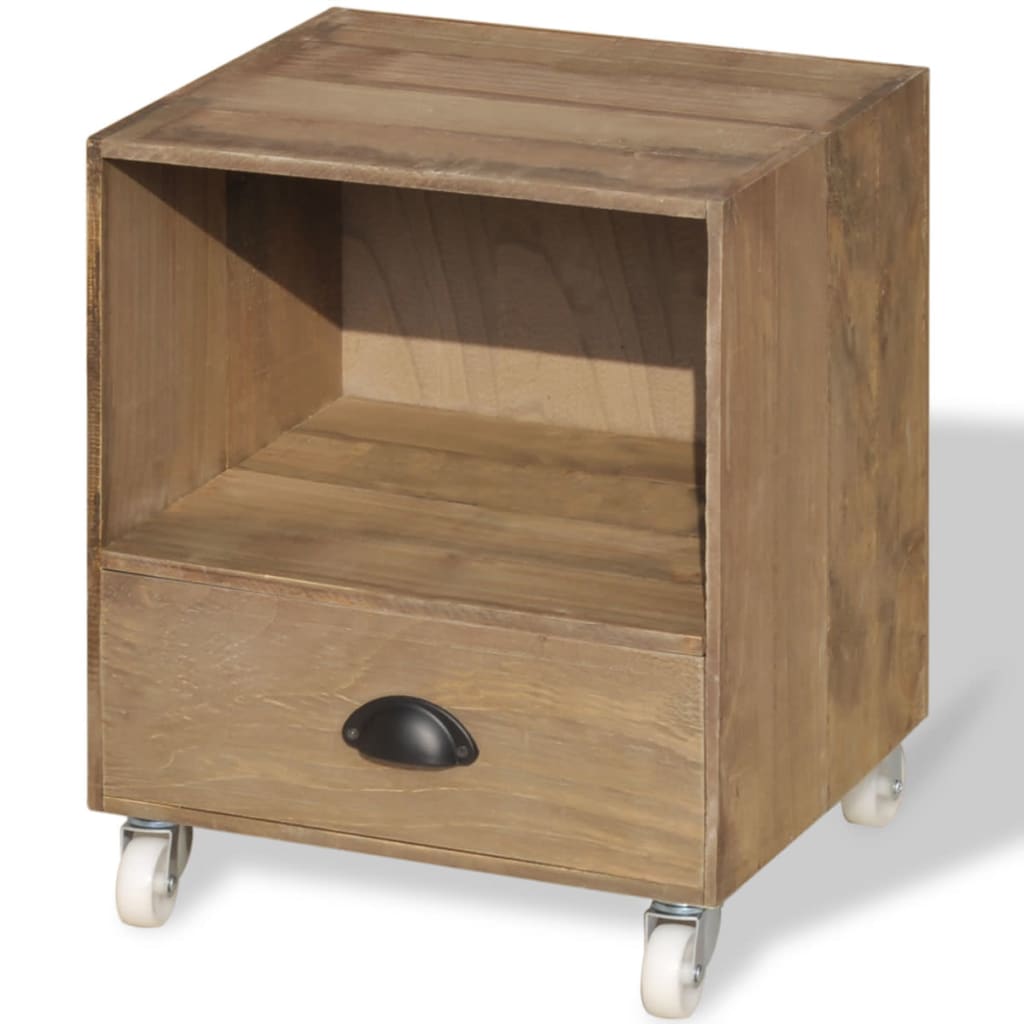 vidaXL Noční stolek 2 ks hnědý, masivní dřevo