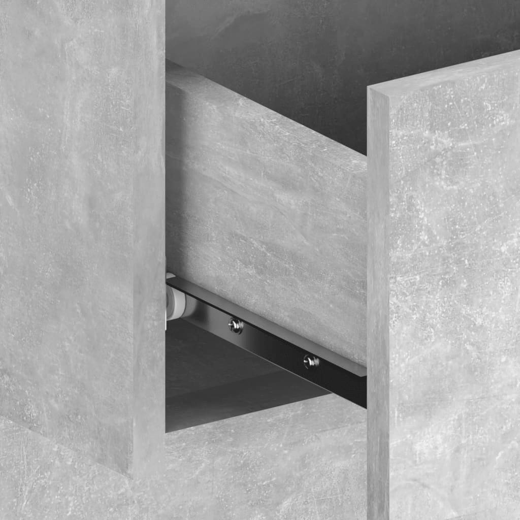 vidaXL Čelo postele se skříňkami betonově šedé kompozitní dřevo
