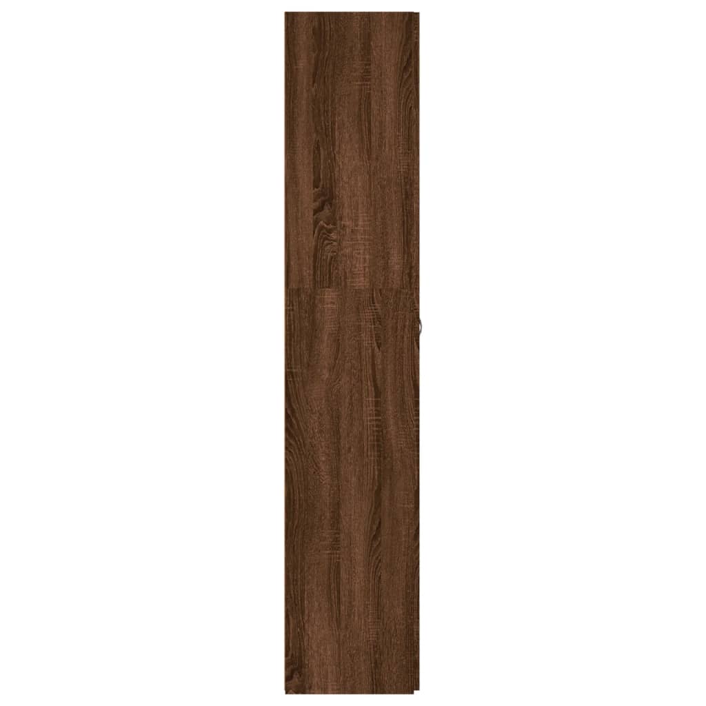 vidaXL Botník hnědý dub 80 x 35,5 x 180 cm kompozitní dřevo