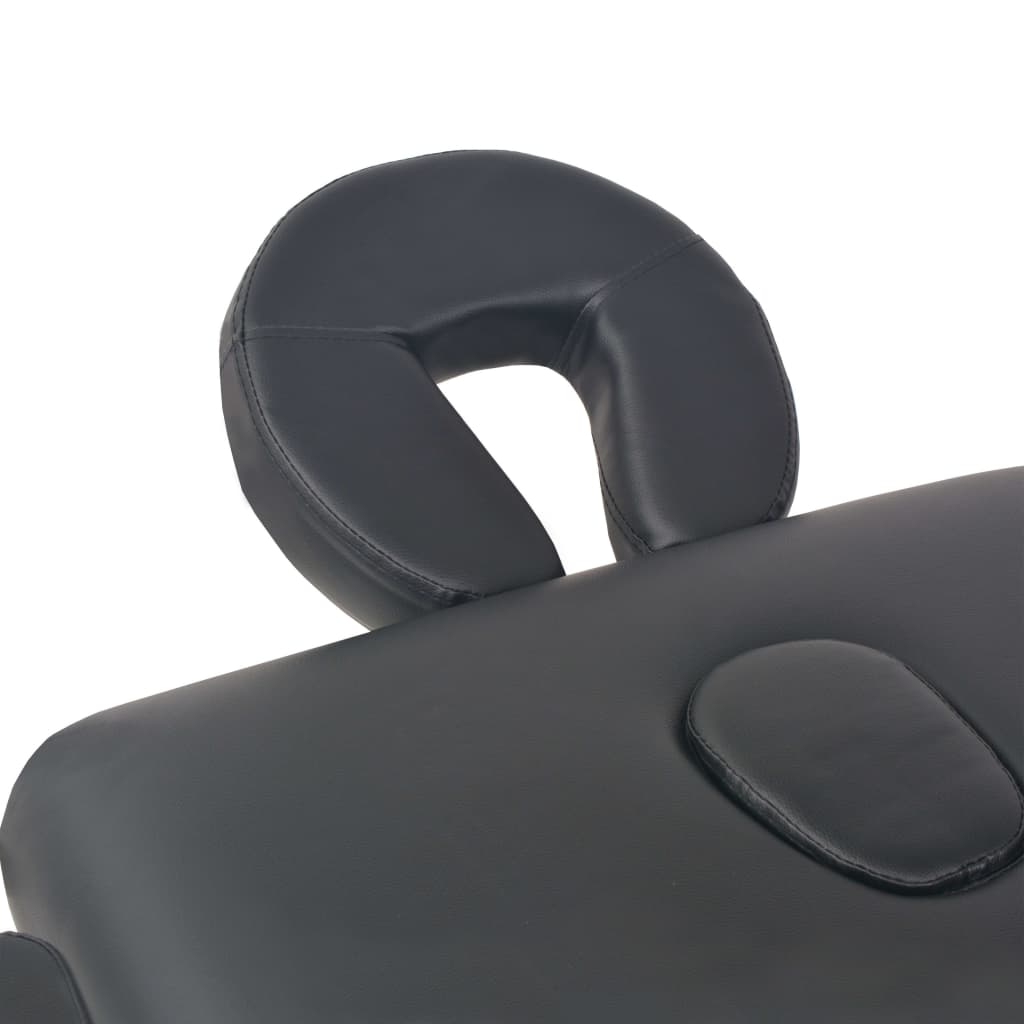 vidaXL 2zónový skládací masážní stůl 10 cm silný černý