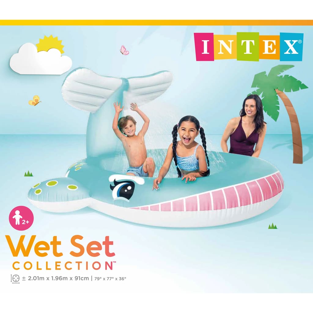 Intex Dětský bazén se stříkací velrybou 201 x 196 x 91 cm