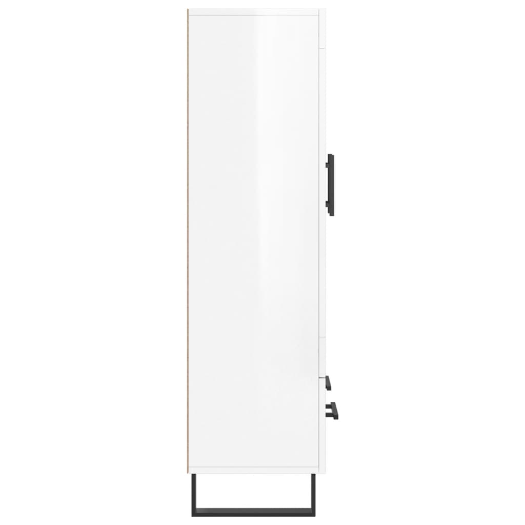 vidaXL Skříň highboard lesklá bílá 69,5 x 31 x 115 cm kompozitní dřevo