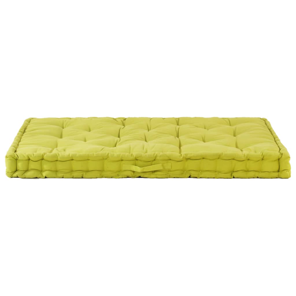 vidaXL Poduška na nábytek z palet bavlna 120 x 80 x 10 cm zelená