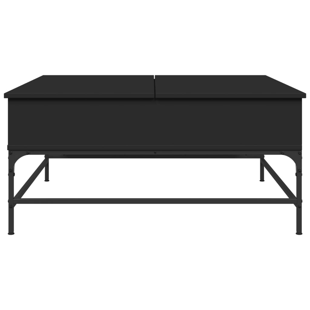 vidaXL Konferenční stolek černý 95 x 95 x 45 cm kompozitní dřevo a kov