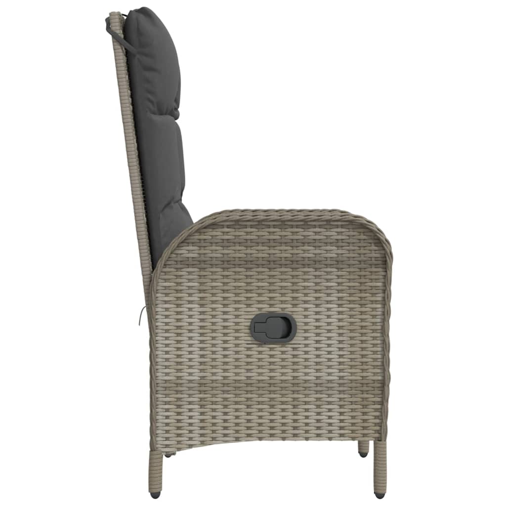 vidaXL Zahradní židle 2 ks polyratan šedé