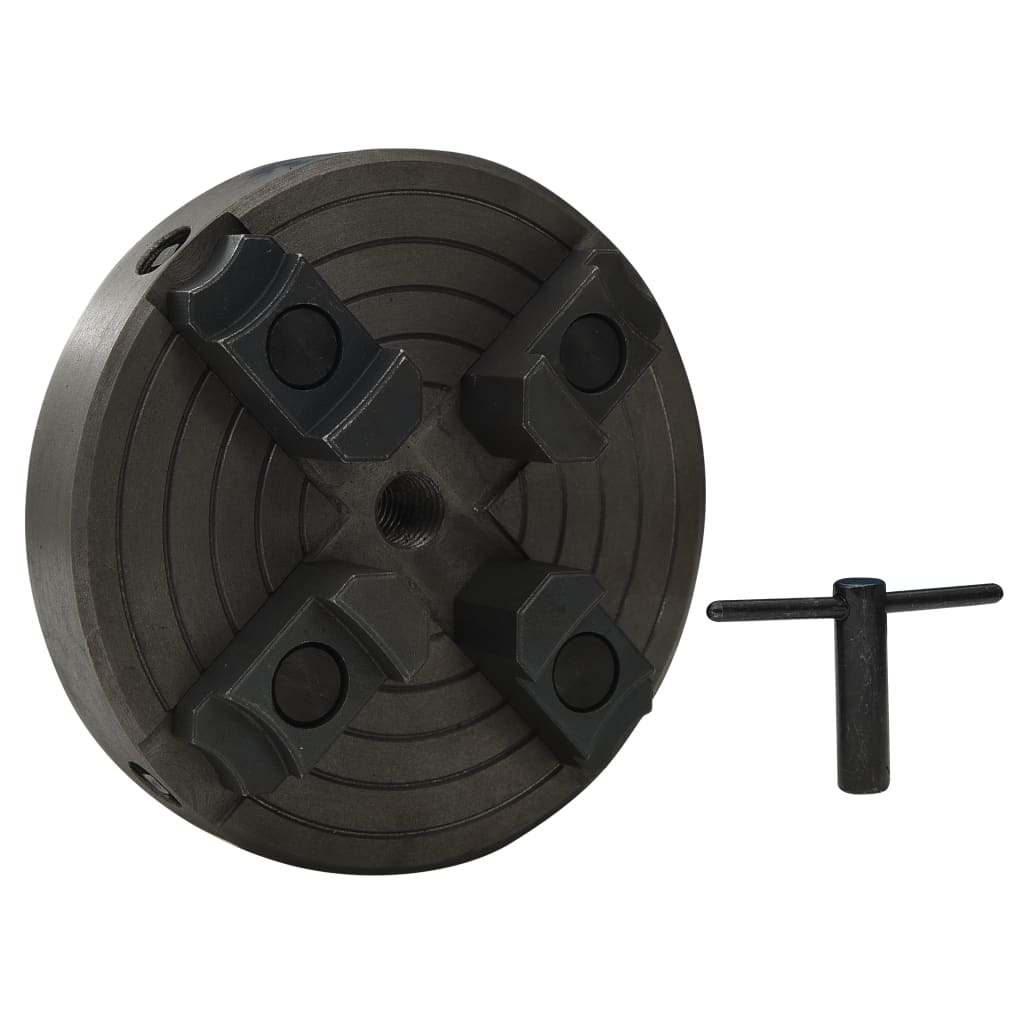 vidaXL 4čelisťové sklíčidlo na dřevo konektor M18 ocel černé 150x63 mm