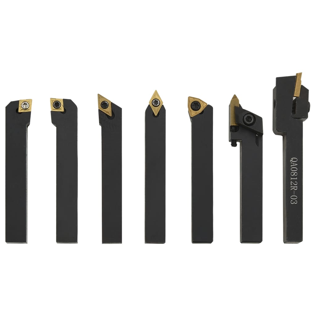 vidaXL 12dílné nože s vyměnitelnými plátky pro soustruh 8 x 8 mm 70 mm