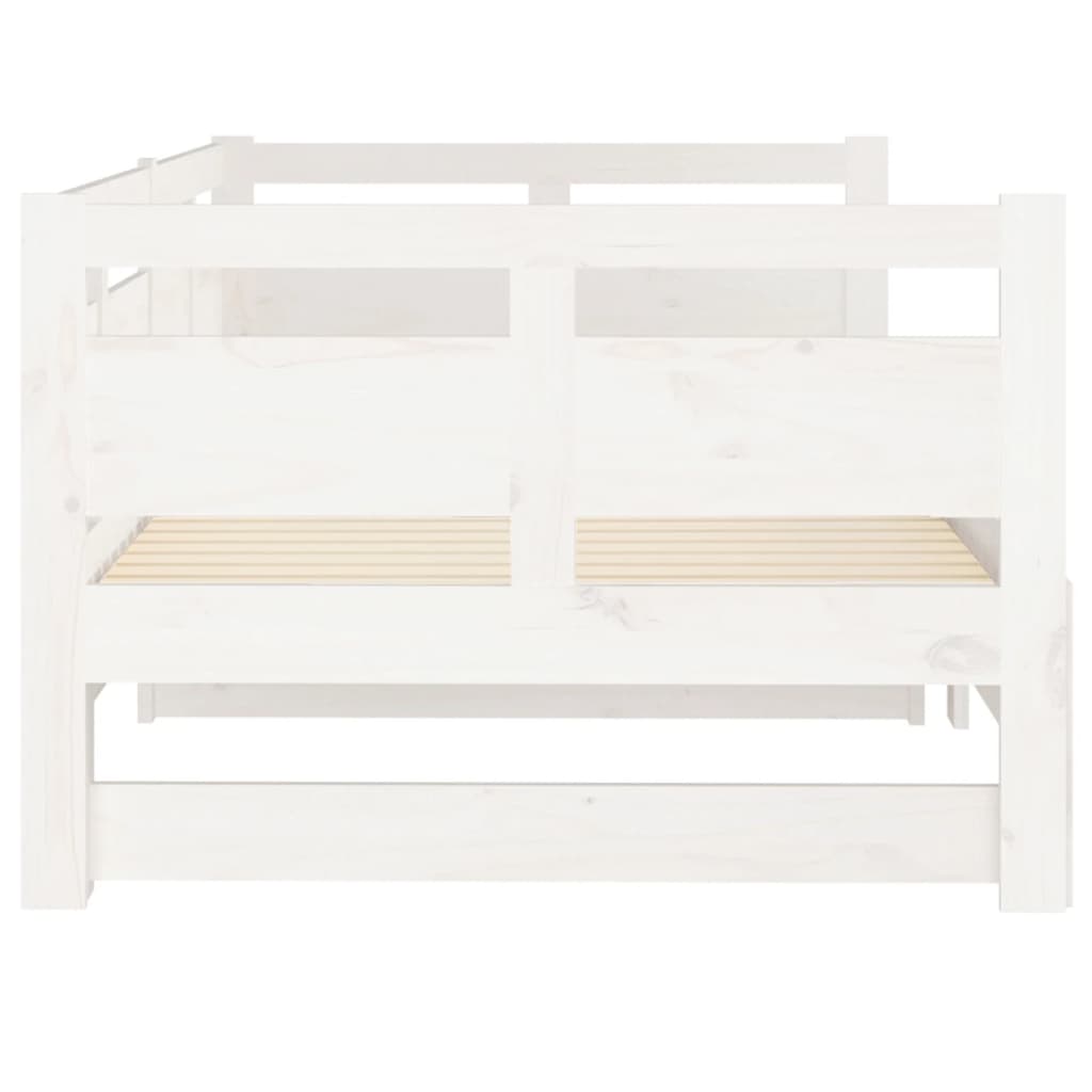 vidaXL Výsuvná postel bílá masivní borovice 2x (90 x 200) cm