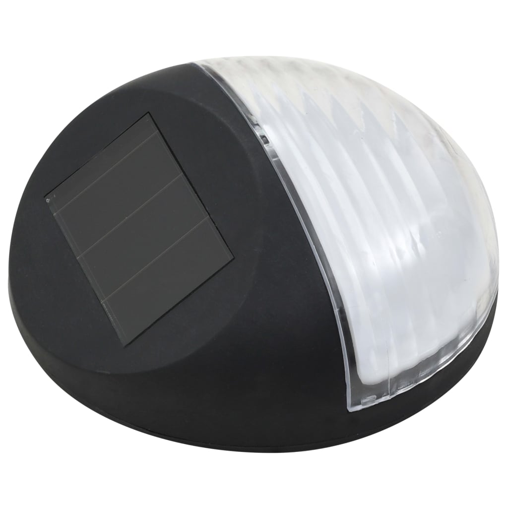 vidaXL Zahradní nástěnné solární lampy LED 24 ks kulaté černé