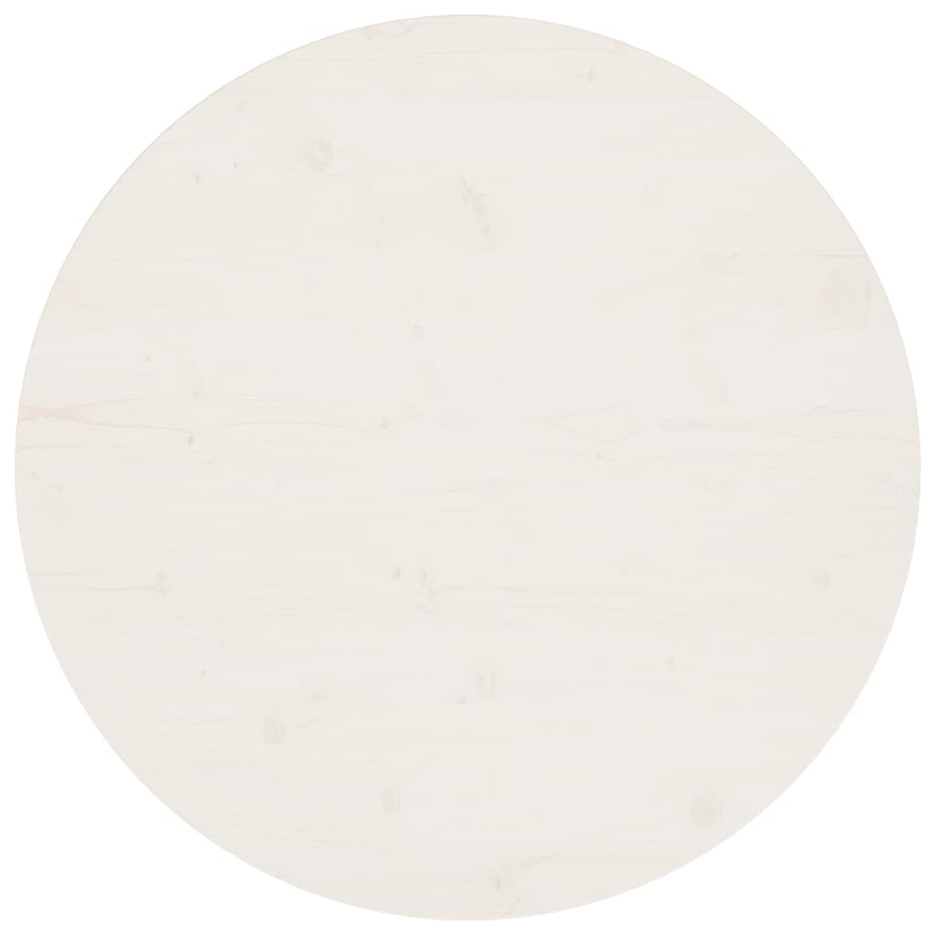 vidaXL Stolní deska bílá Ø 80 x 2,5 cm masivní borové dřevo
