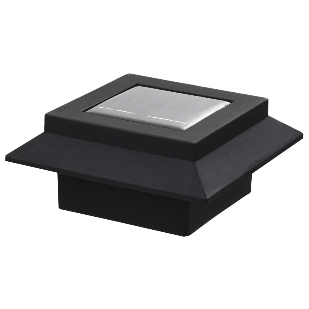 vidaXL Zahradní solární lampy 12 ks LED čtvercové 12 cm černé