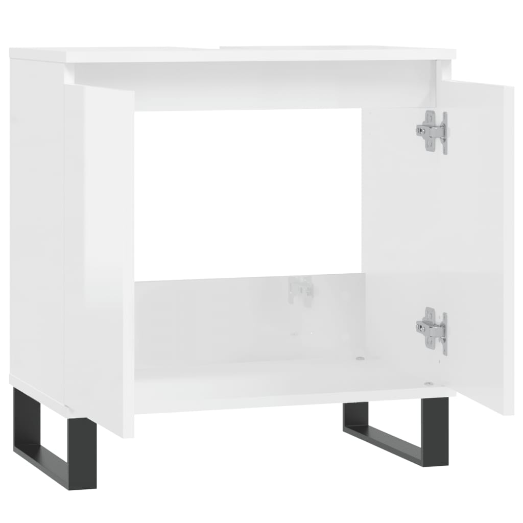 vidaXL Koupelnová skříňka lesklá bílá 58 x 33 x 60 cm kompozitní dřevo